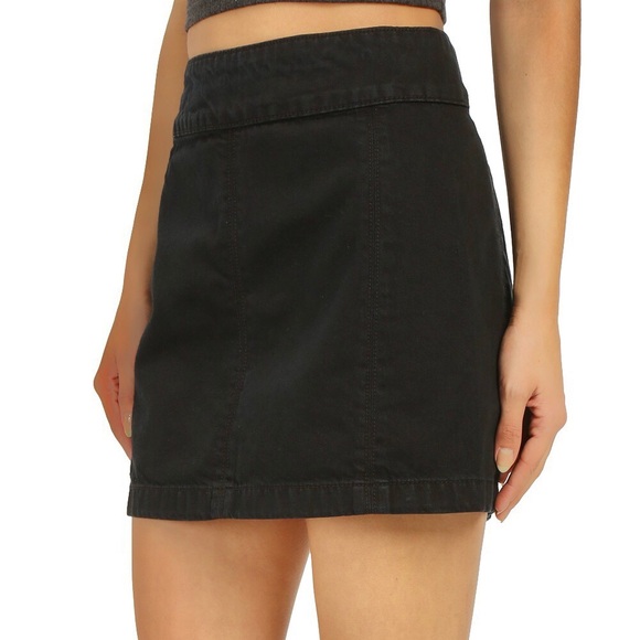 Free People Zip To It Denim Mini Skirt - Picture 2 of 5